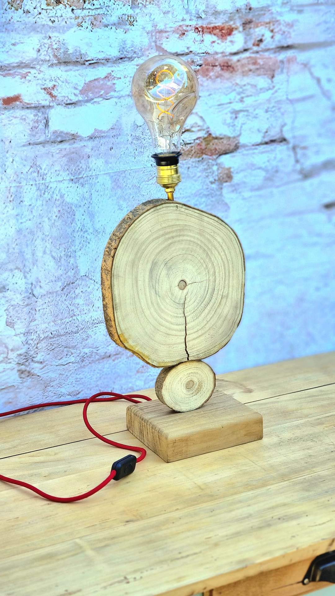 Luminaire rondin de bois – Image 2