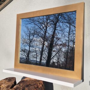 Miroir bois exotique
